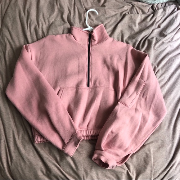 oversized zip front sweater